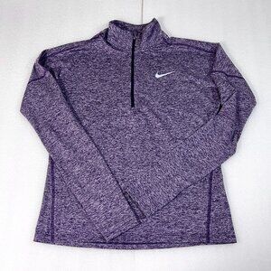 Nike Running Dri-Fit 1/4 Quarter Zip Long Sleeve Top Purple Women’s Size XS